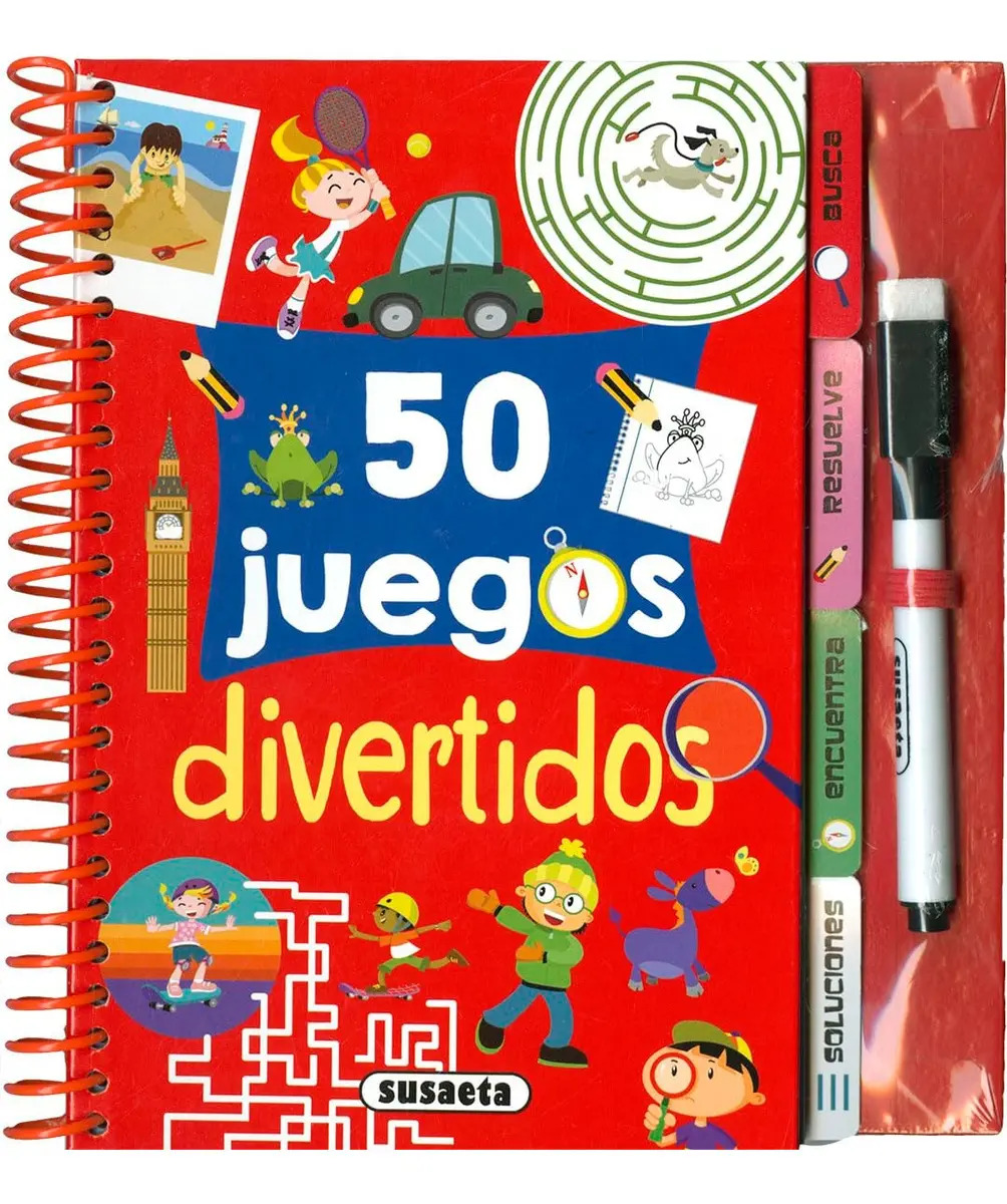 Libro 50 Juegos Divertidos Sopas Crucigramas Laberintos