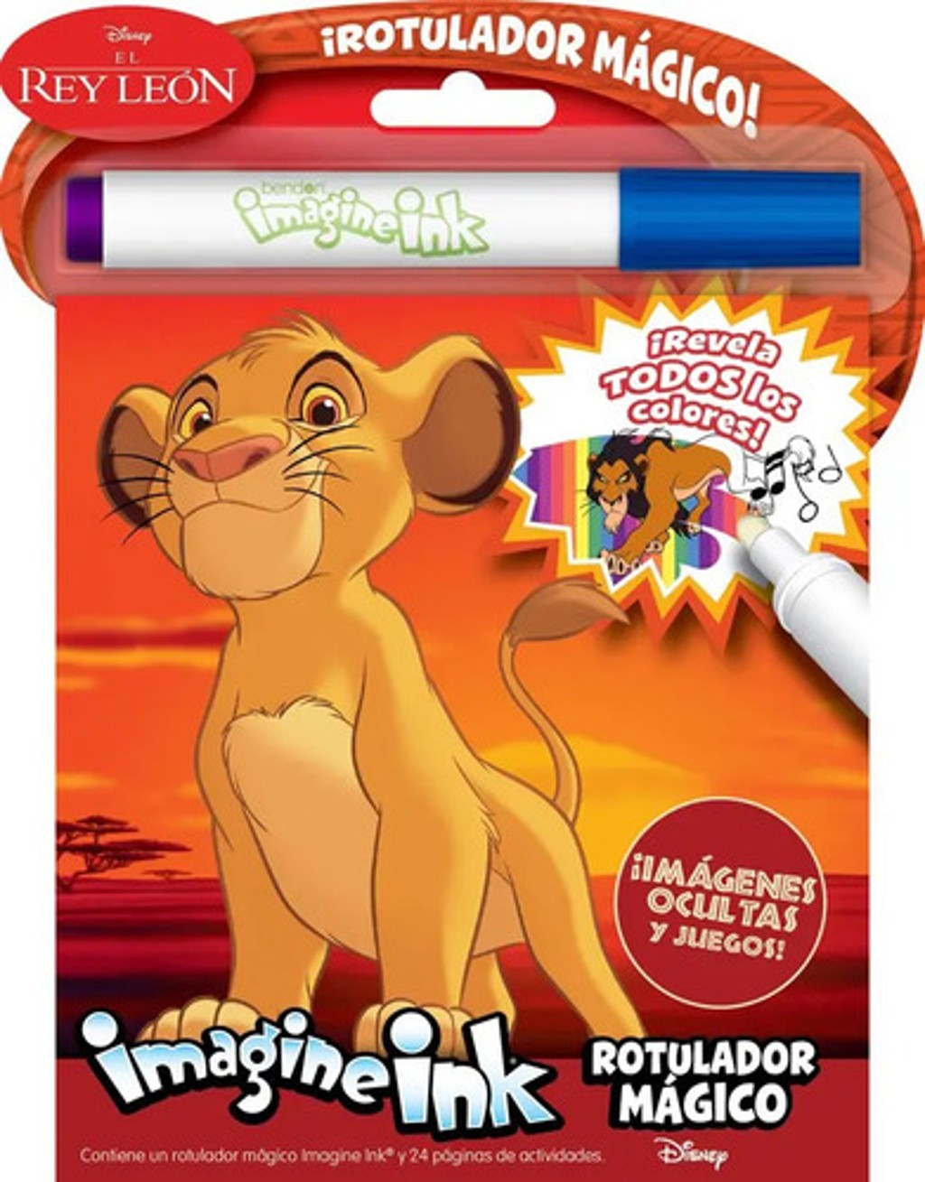 El Rey Leon. Rotulador Magico, De Disney. Editorial Libros Disney Editorial En Español