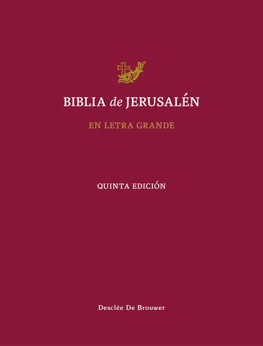 Libro Biblia Letra Grande Jerusalen 5ªedicion, De Aa.vv. Editorial Desclee De Brouwer
