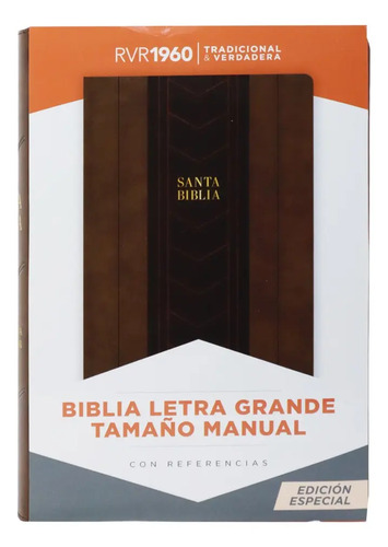 Biblia Letra Grande Tamaño Manual Edición Especial Marrón, De Reina Valera 1960. 1, Vol. 1. Editorial Holman, Tapa Blanda, Edición Holman En Español, 1960