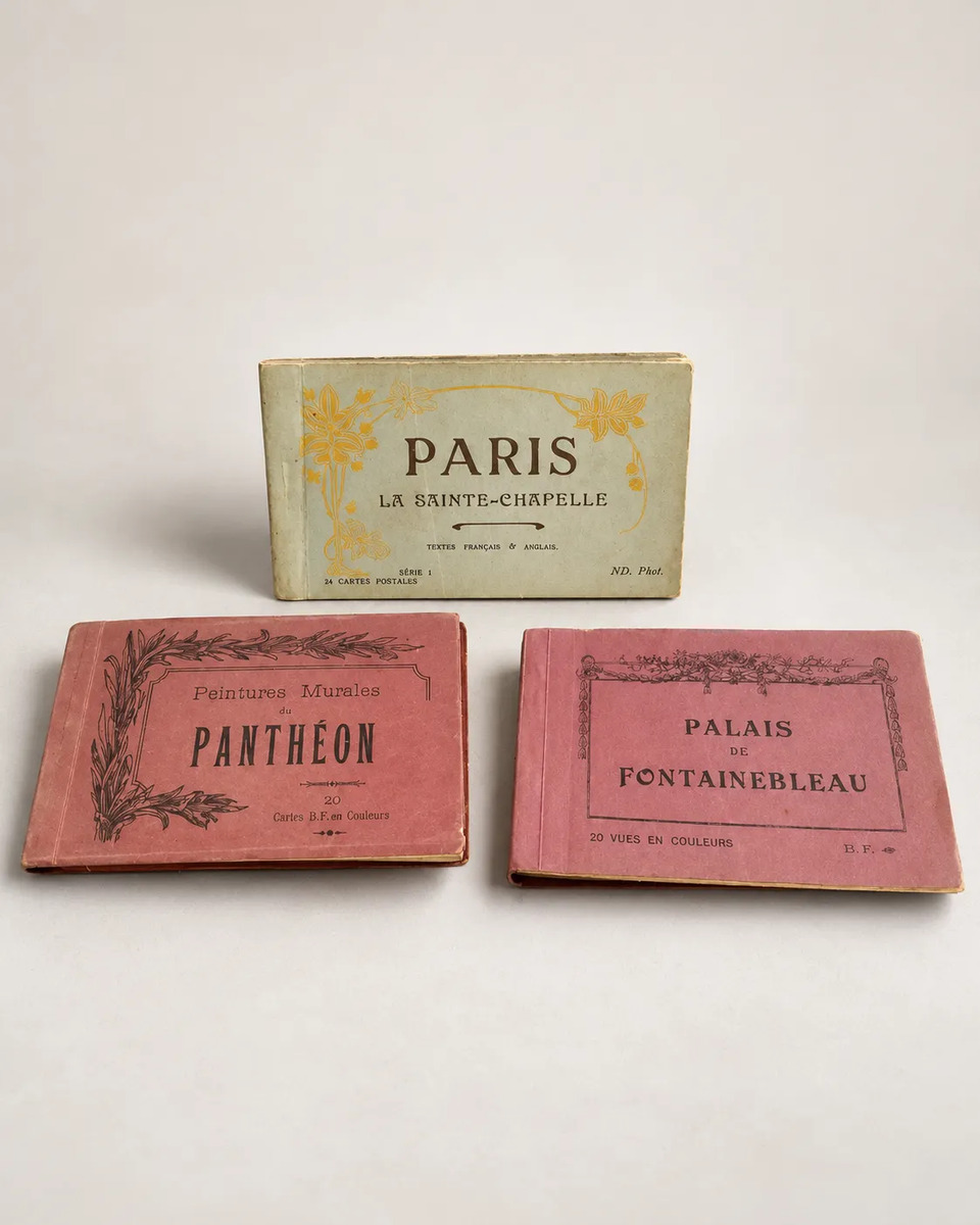 Lote 3 Libretas Postales Francesas 1920 Color Bf/nd
