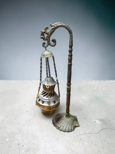 Antiguo Botafumeiro Santiago Protección Hogar Metal C. 1950