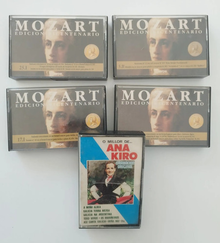 Lote 5 Cassettes Mozart Bicentenario Y Ana Kiro Colección Estándar
