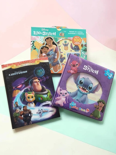 Pack Disney Lightyear Y Stitch 3 Libros Infantiles