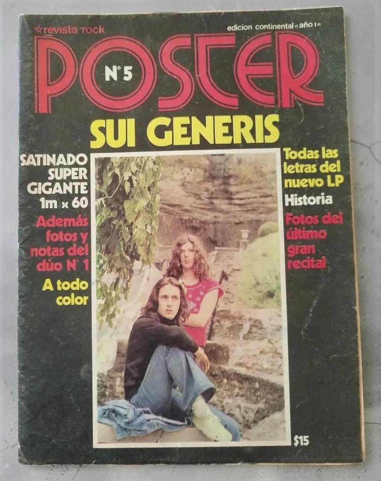Sui Generis Poster Revista Rock Mick Jagger Material Grafico
