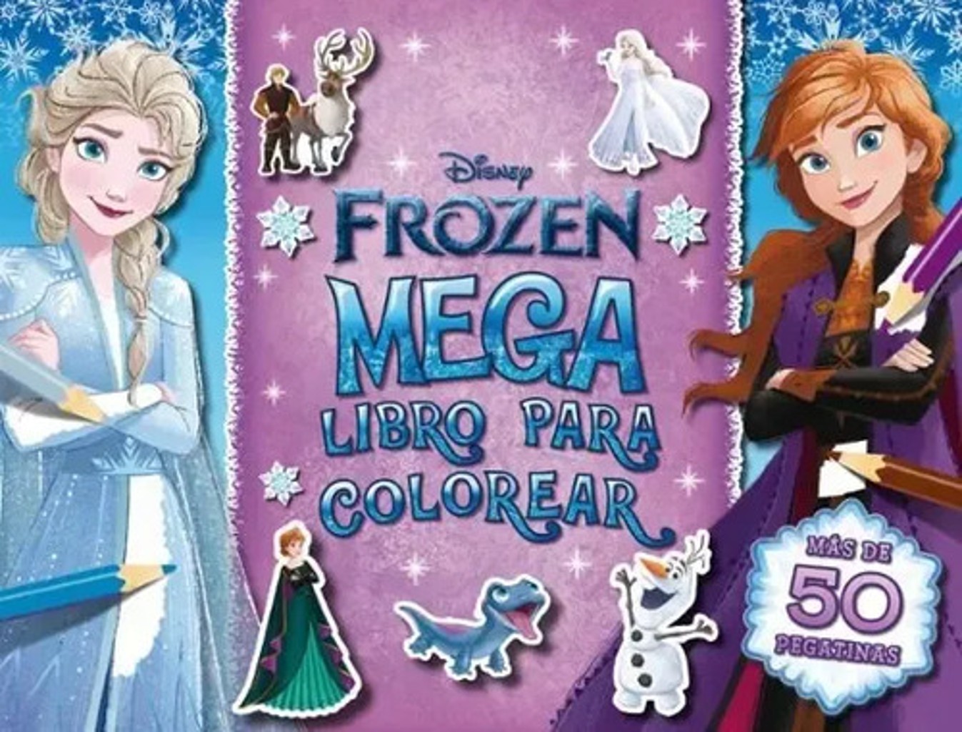 Disney Frozen Megalibro Para Colorear Con Pegatinas