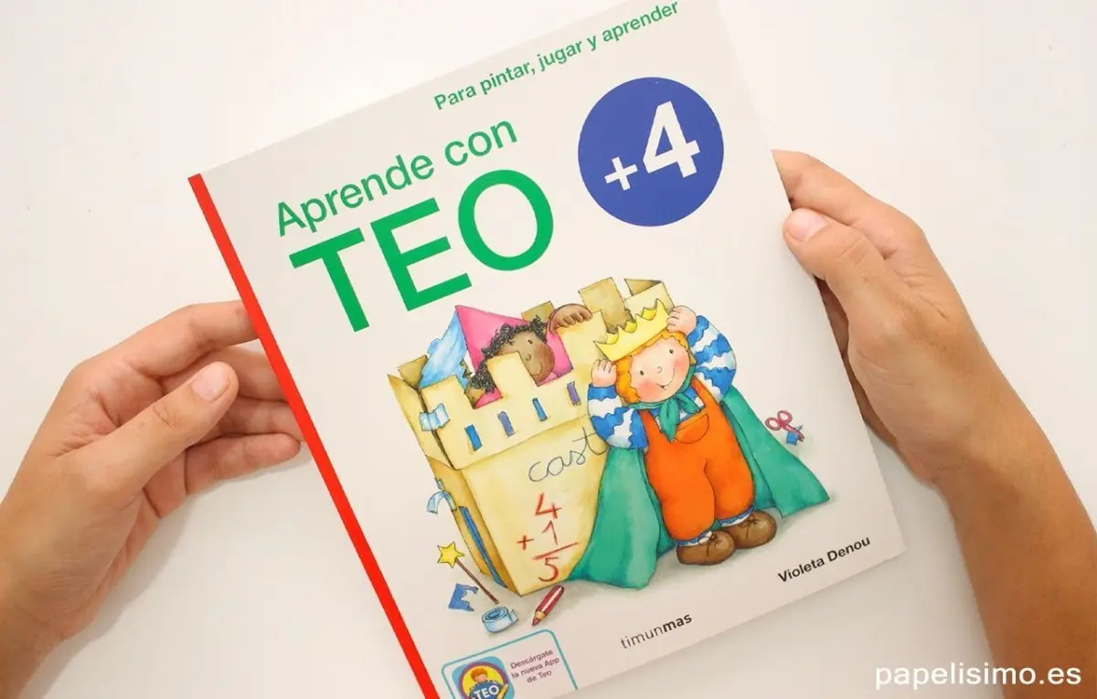 Aprende Con Teo + 4 - Para Pintar, Jugar Y Aprender