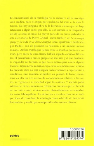 Libro - Diccionario De La Mitologia Griega Y Romana