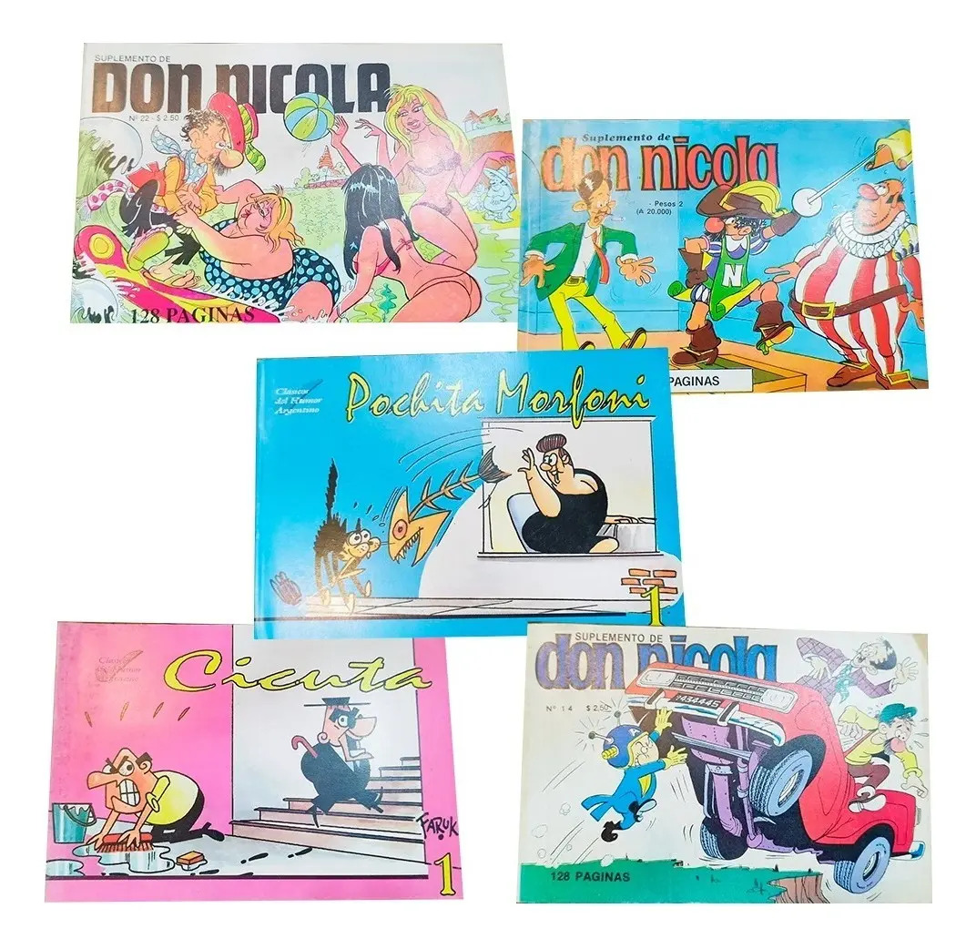 5 Revistas Comics  Don Nicola Cicuta Pochita Morfoni
