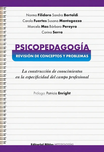 Psicopedagogía: Revisión De Conceptos Y Problemas - Filidoro