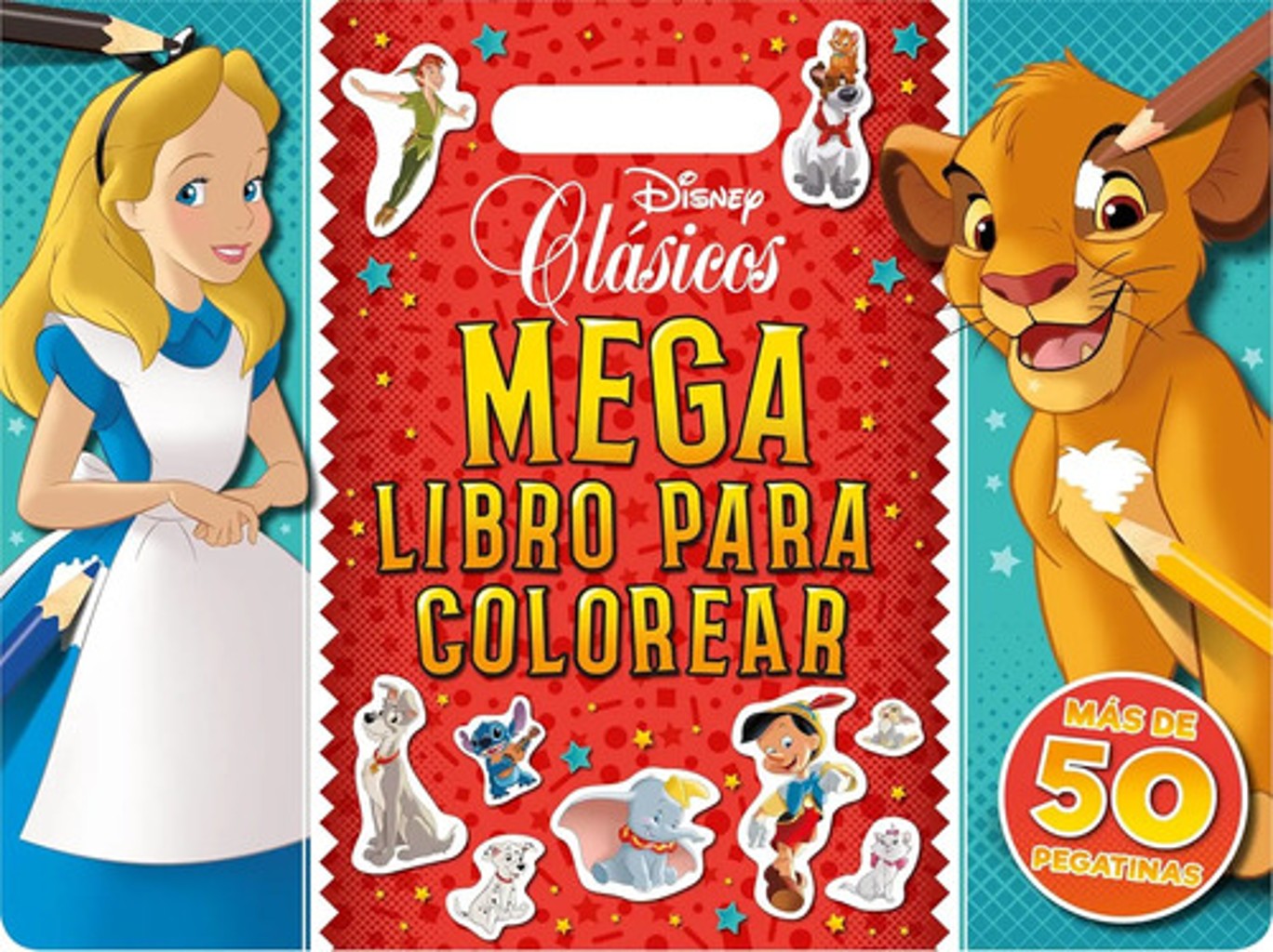 Clásicos Disney. Megalibro Para Colorear Con Pegatinas