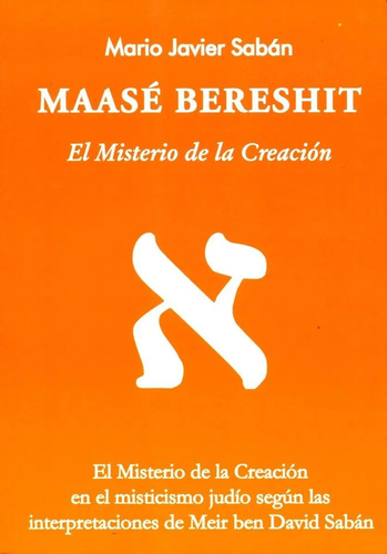 Libro Maase Bereshit - El Misterio De La Creacion
