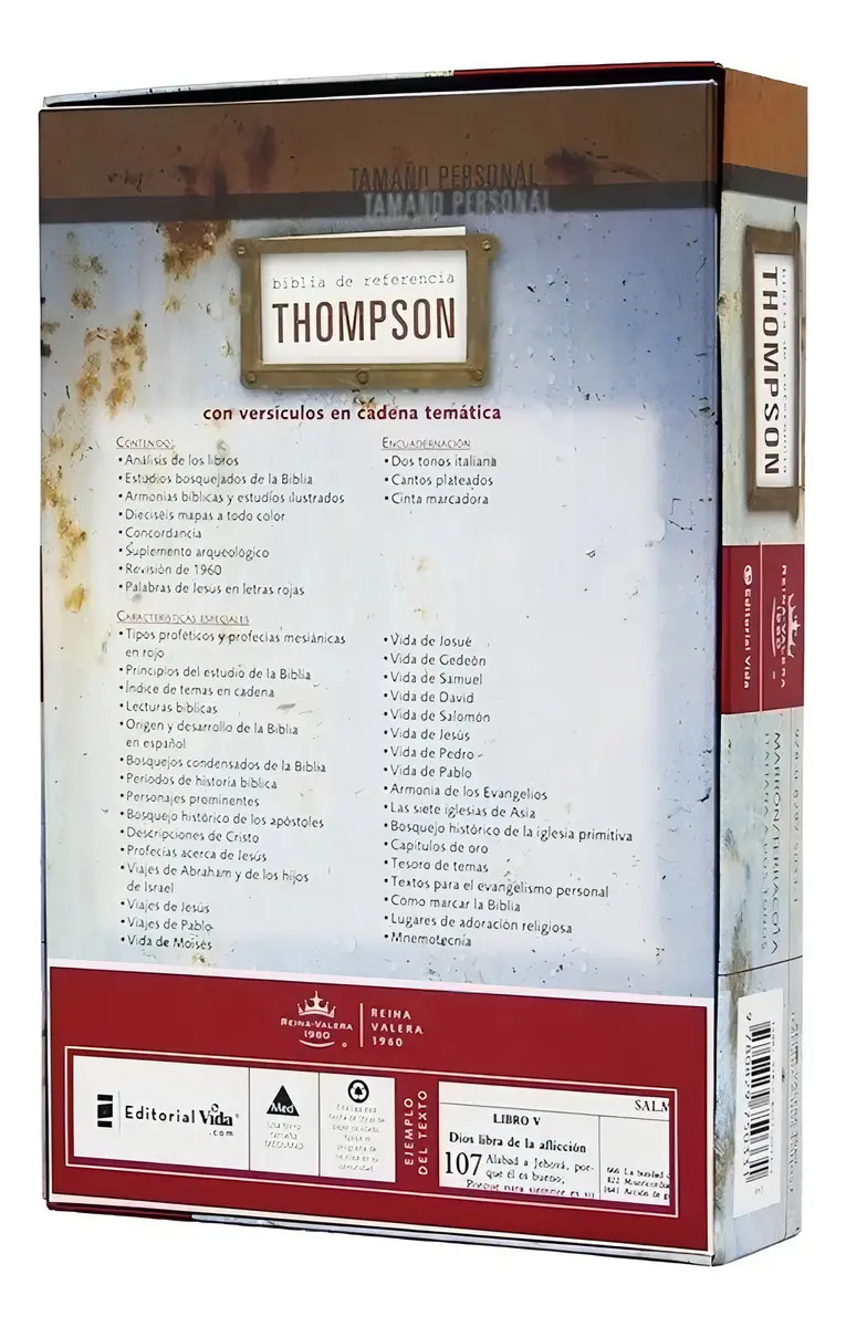 Biblia Thompson Personal Rvr1960, Color Marrón Y Terracota