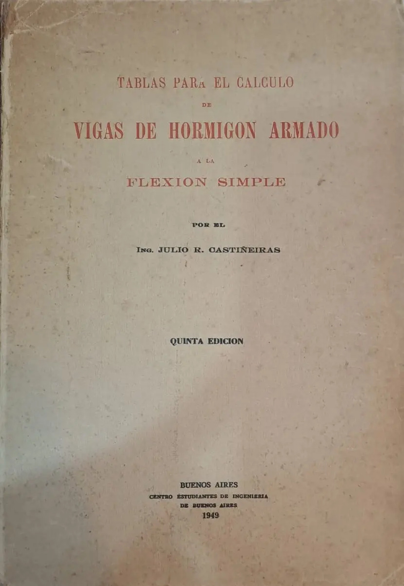 Libro Vigas De Hormigón Armado Flexión Simple Ing Castiñeira
