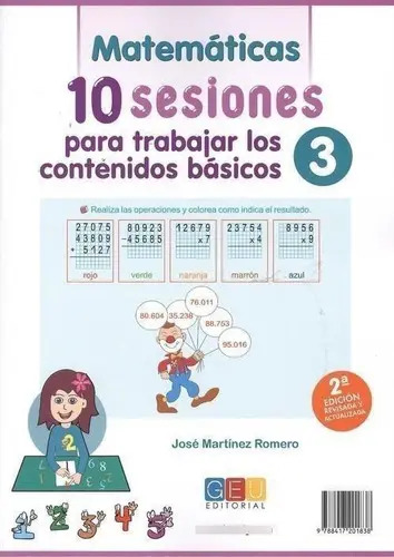 10 Sesiones Para Trabajar Los Contenidos Básicos. Cuaderno 3, De Martínez Romero, José. Editorial Geu, Tapa Blanda En Español