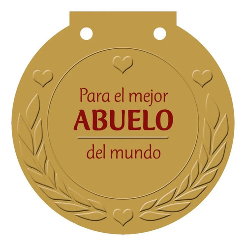 Libro Medalla: Para El Mejor Abuelo Del Mundo