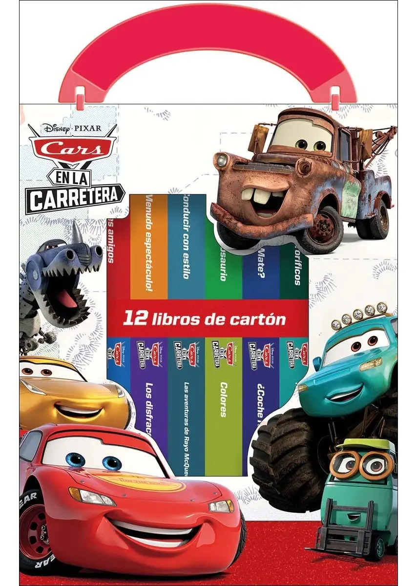 Mi Primera Librería - Cars 12 Bonitos Libros De Cartón