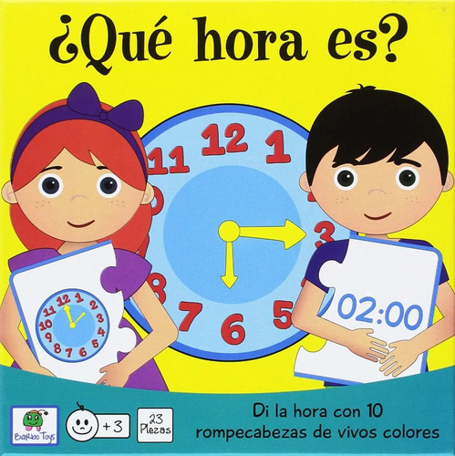 ¿qué Hora Es? Aprende La Hora 10 Rompecabezas De Colores