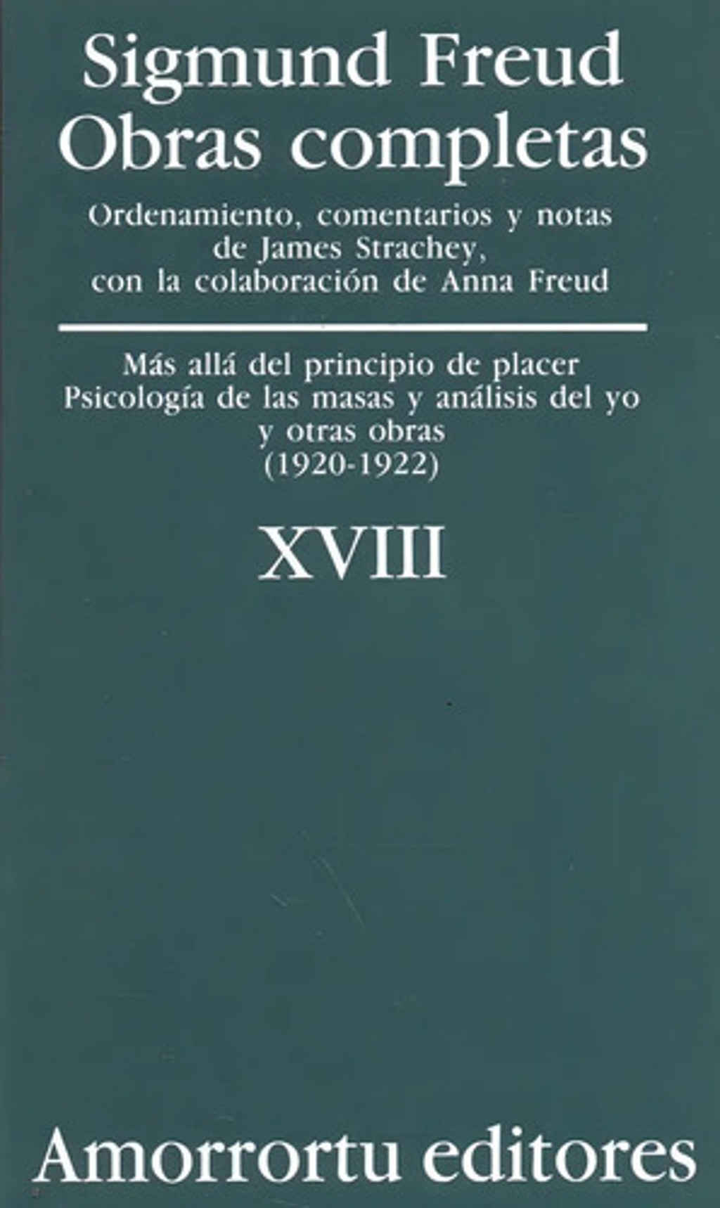 Freud Obras Completas 18 Psicoanálisis