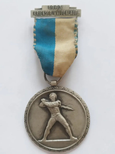 Medalla Suiza Krienser Waffenlauf 1963 Huguenin
