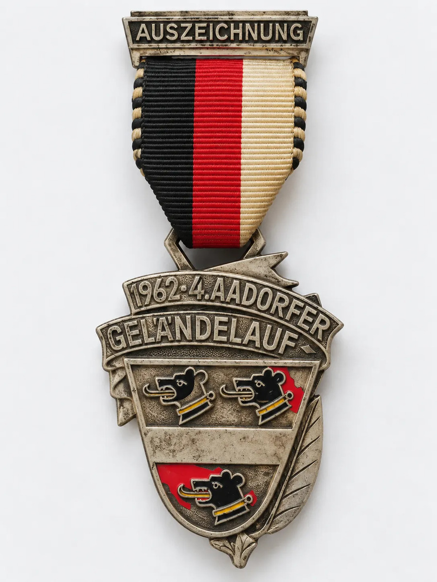 Medalla Insignia Deportiva Gelandelauf 1962 Vintage