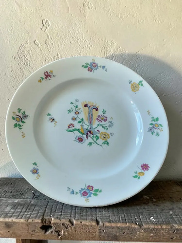 Plato Limoges Union Ceramique 31 Cm Floral