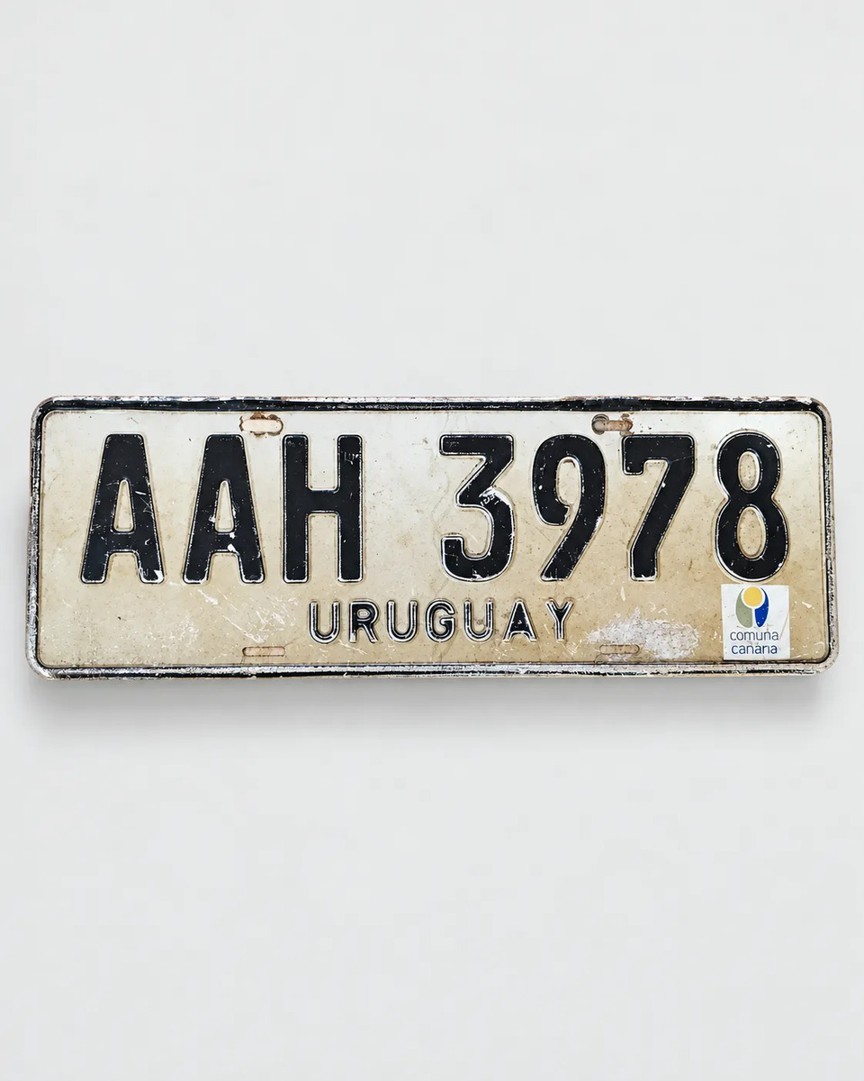 Matrícula Antigua Uruguay Aah 3978 Coleccionismo Vintage
