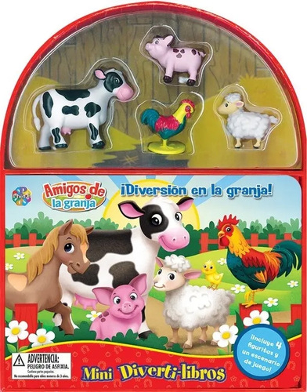 Amigos De La Granja  Diverti-libros Con Figuras Y Escenario