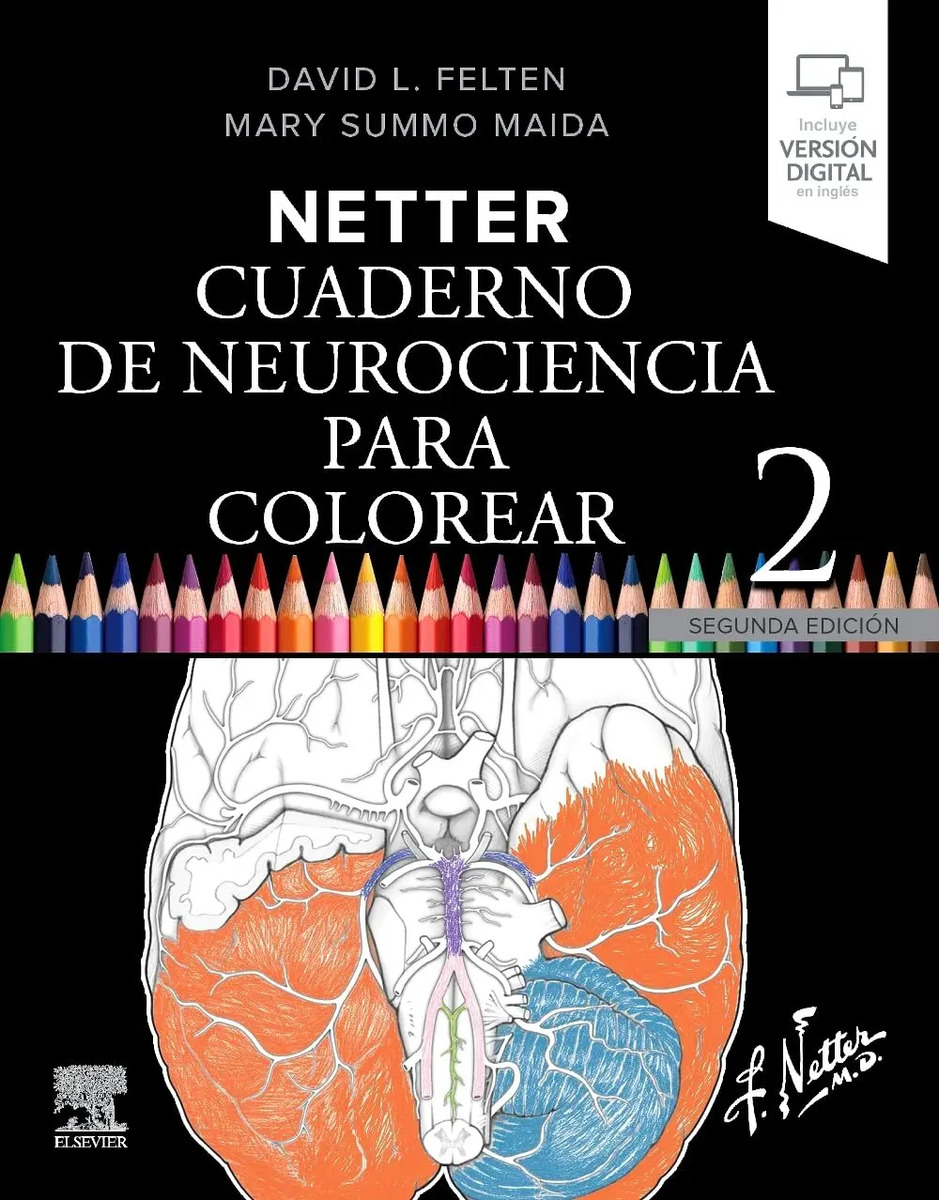 Libro De Neurociencia Para Colorear De Netter - 2a Edición
