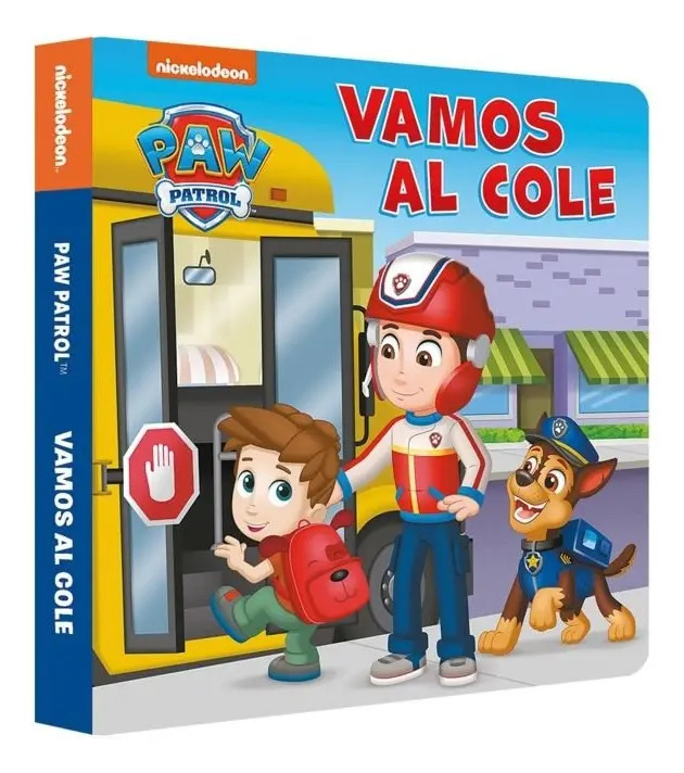 Paw Patrol Patrulla Canina Libro de Carton Vamos al Cole