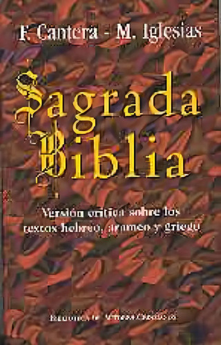 Sagrada Biblia Edición Lujo, Colección Religiosa Tapa Dura