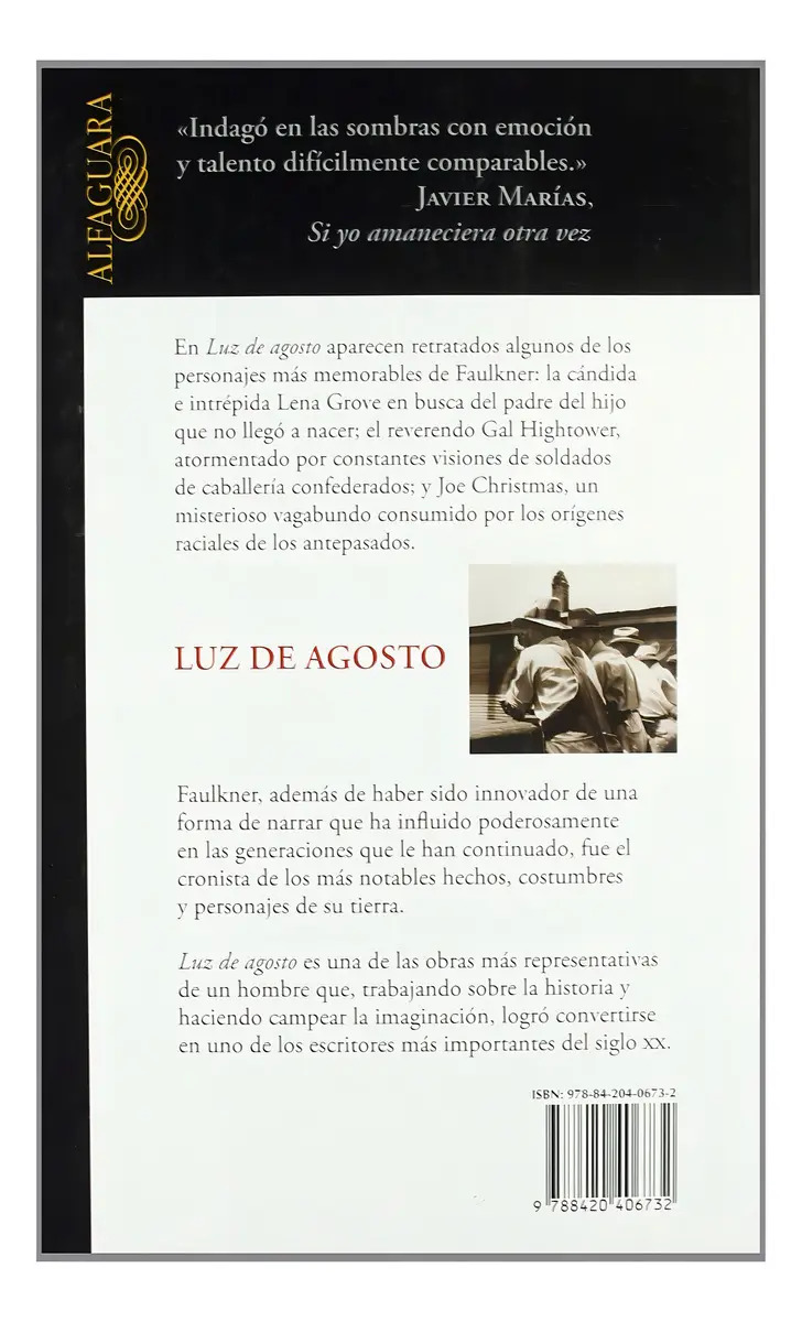 William Faulkner Luz De Agosto Editorial Alfaguara
