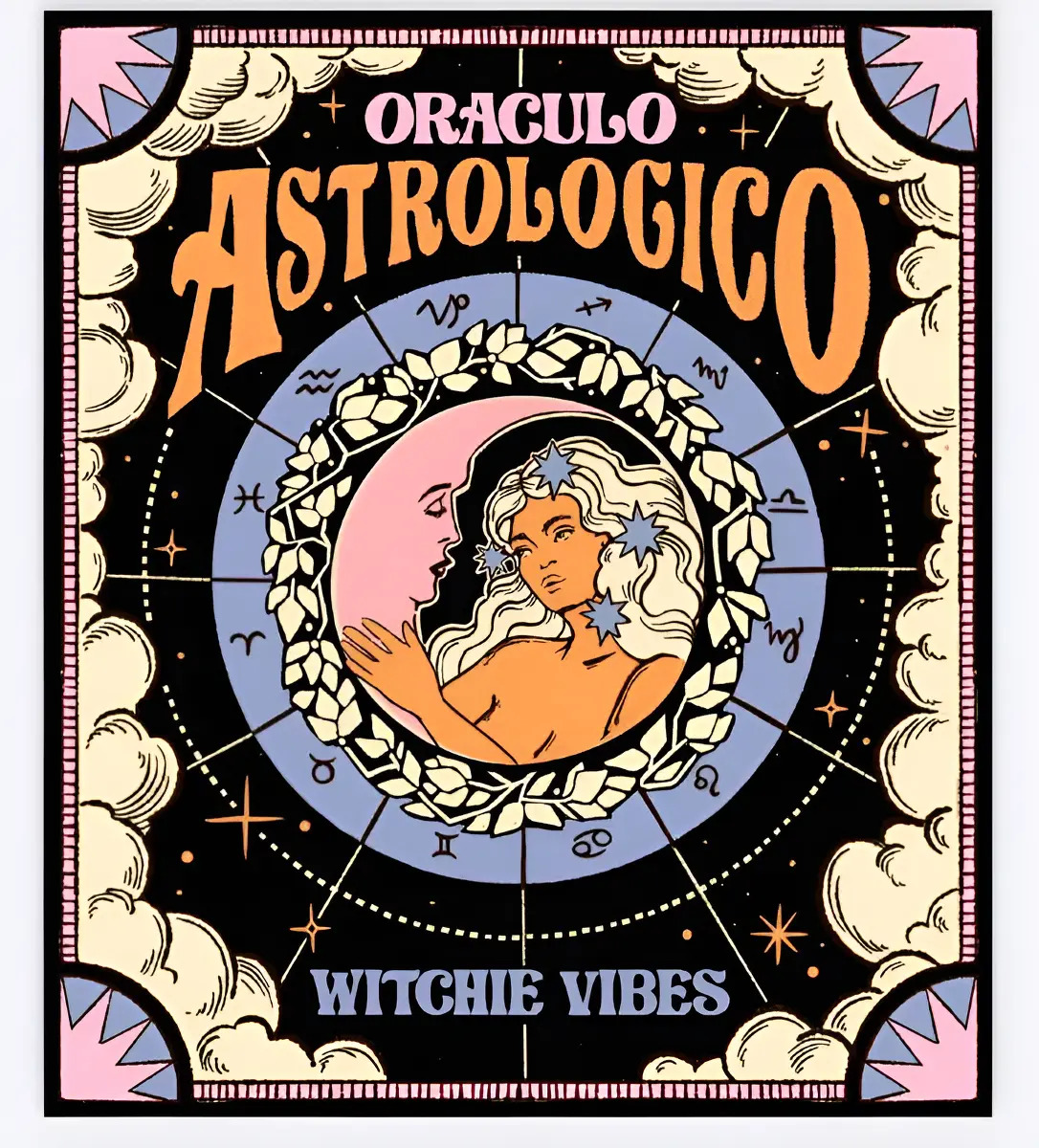 Oráculo Astrológico Witchie Vibes 45 Cartas Mensajes