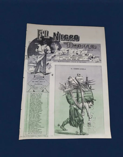 Revista El Negro Timoteo N°21 Montevideo 1895