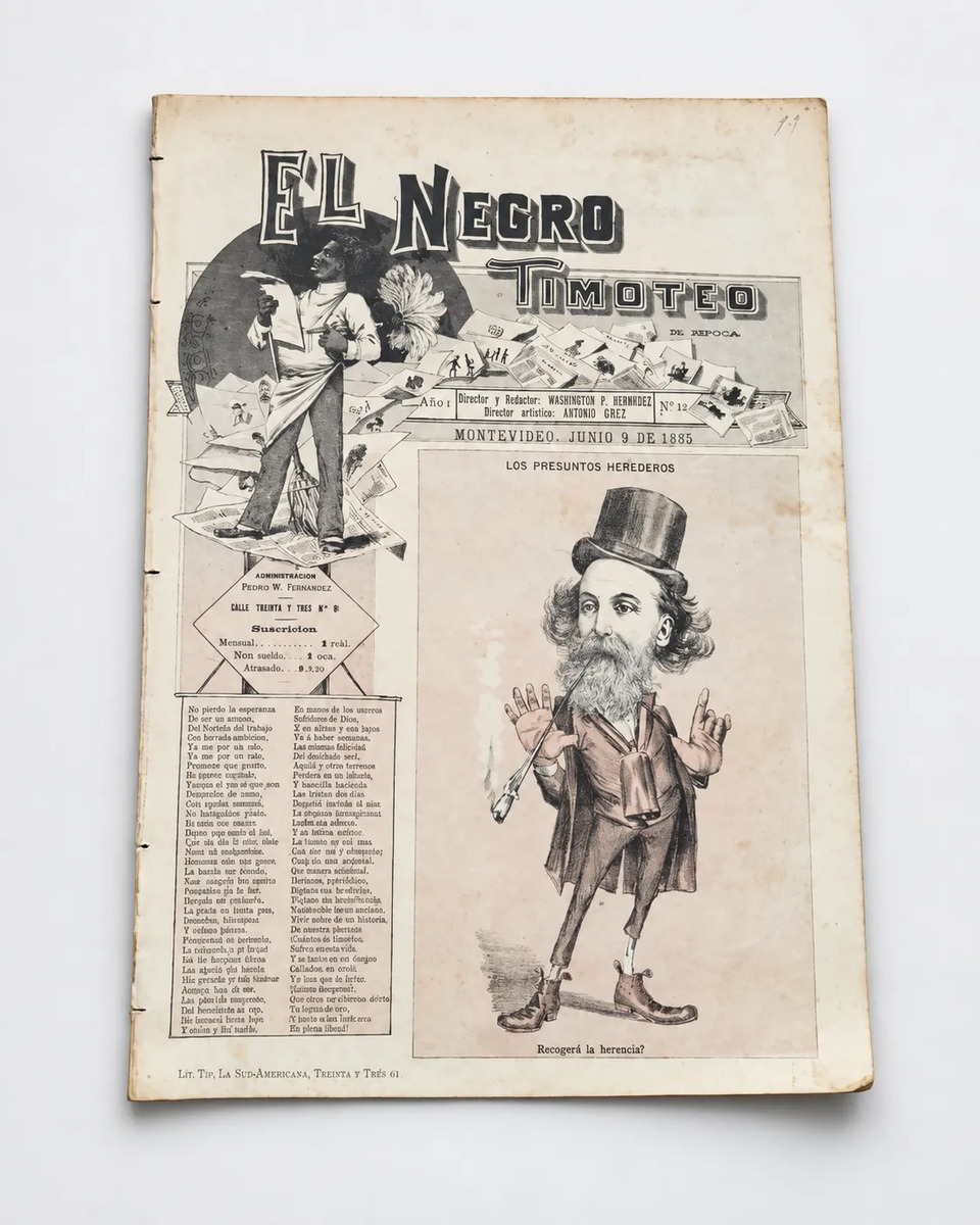 Revista El Negro Timoteo N°15 Montevideo 1895