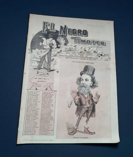 Revista El Negro Timoteo N°15 Montevideo 1895